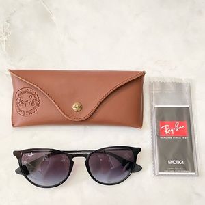 RAYBAN (NWOT)
ERIKA SUNGLASSES 
BLACK / GRADIENT GREY
